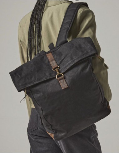 QUA-QD655-Heritage Waxed Canvas Backpack